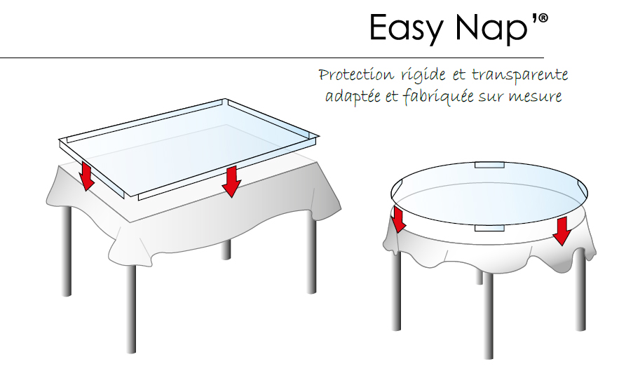 Easy Nap'® ▷ Protection de table rigide sur-mesure pour professionnel